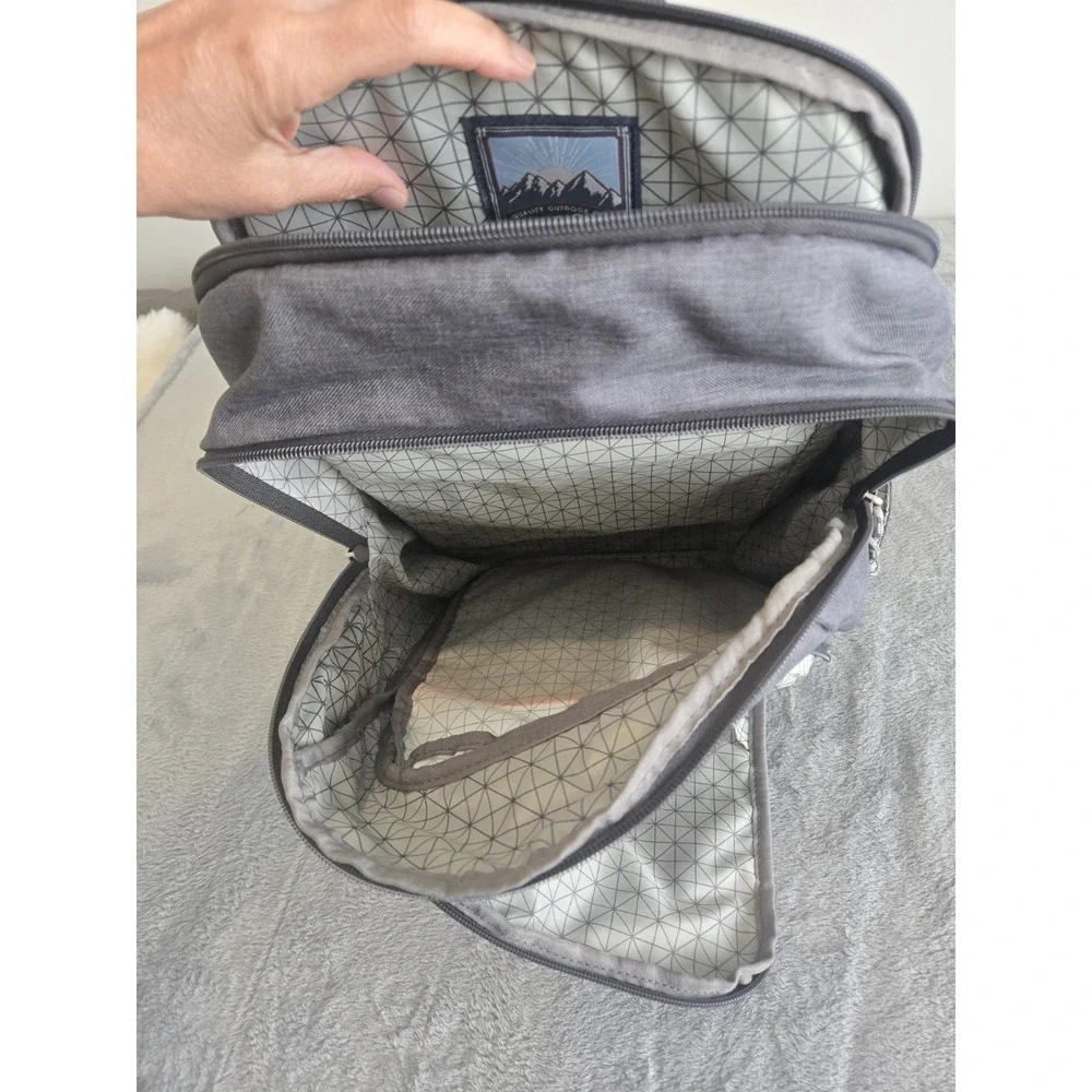 New Without Tags High Sierra Gray Backpack 3 Compartments 2 Side Water Holders